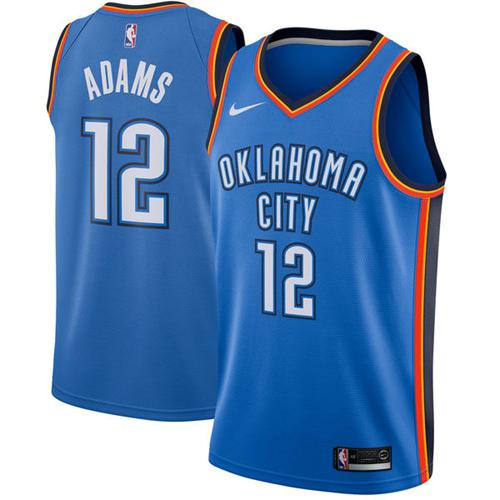 Nike Thunder #12 Steven Adams Blue NBA Swingman Icon Edition Jersey