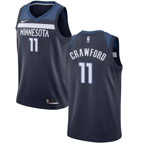 Nike Timberwolves #11 Jamal Crawford Navy Blue NBA Swingman Icon Edition Jersey