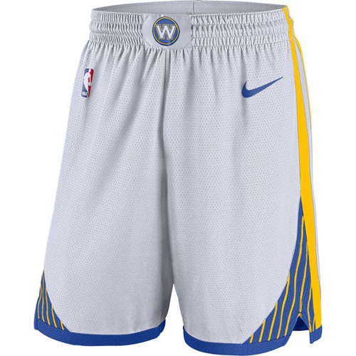 Golden State Warriors Nike White Association Swingman Performance Shorts