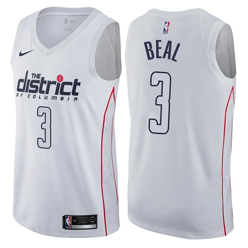 Nike Wizards #3 Bradley Beal White NBA Swingman City Edition Jersey