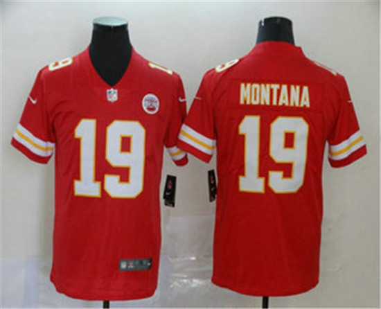 2020 Kansas City Chiefs #19 Joe Montana Red 2017 Vapor Untouchable Stitched NFL Limited Jersey