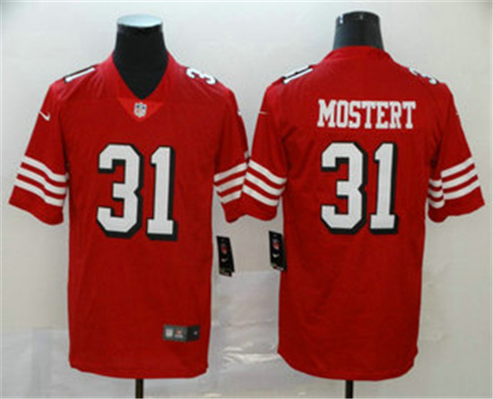 2020 San Francisco 49ers #31 Raheem Mostert Red New 2018 Color Rush Vapor Untouchable Limited Jersey