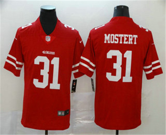 2020 San Francisco 49ers #31 Raheem Mostert Red 2017 Vapor Untouchable Stitched NFL Limited Jersey