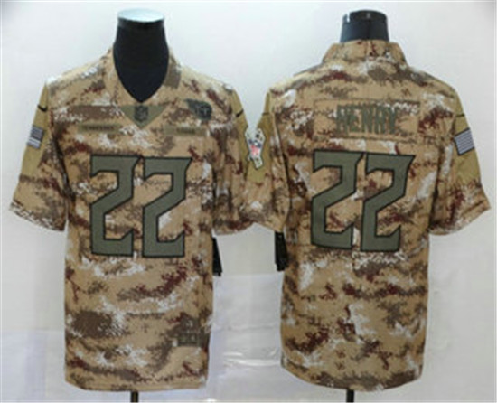 2020 Tennessee Titans #22 Derrick Henry Camo 2018 Salute to Service Stitched NFL Limited Jersey