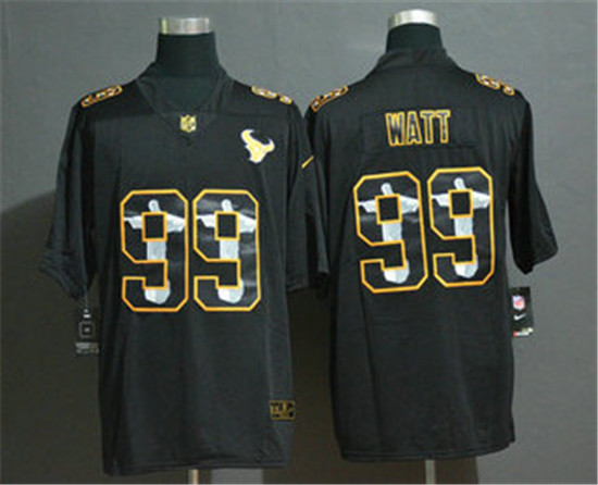 2020 Houston Texans #99 J.J. Watt Jesus Faith Black Vapor Untouchable Stitched NFL Limited Jersey