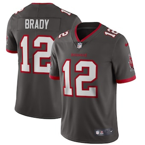 2020 Tampa Bay Buccaneers #12 Tom Brady Gray 2020 NEW Vapor Untouchable Stitched NFL Limited Jersey