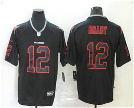 2020 Tampa Bay Buccaneers #12 Tom Brady 2020 Black Lights Out Color Rush Stitched NFL Nike Limited J