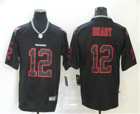 2020 Tampa Bay Buccaneers #12 Tom Brady 2020 Black Lights Out Color Rush Stitched NFL Nike Limited J