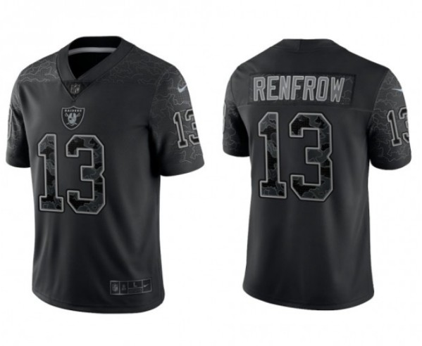 Las Vegas Raiders #13 Hunter Renfrow Black Reflective Limited Stitched Football Jersey