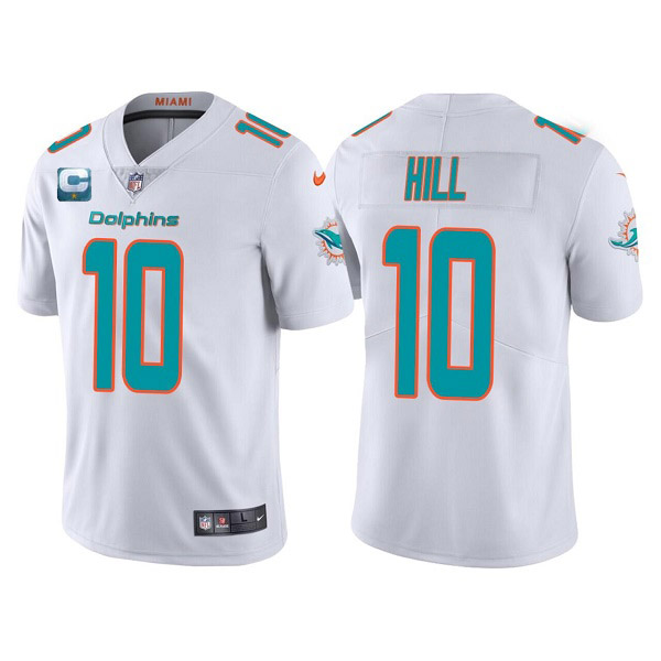 Miami Dolphins 2022 #10 Tyreek Hill White With 2-star C Patch Vapor Untouchable Limited Stitched Foo