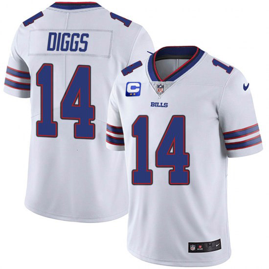Buffalo Bills 2022 #14 Stefon Diggs White With 2-star C Patch Vapor Untouchable Limited Stitched NFL