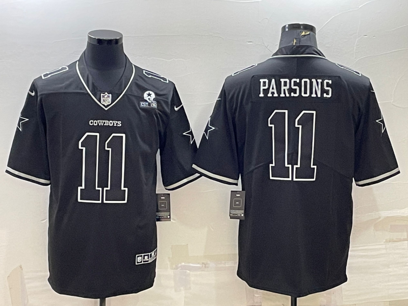 Dallas Cowboys #11 Micah Parsons Black With 1960 Patch Limited Stitched Football Jersey