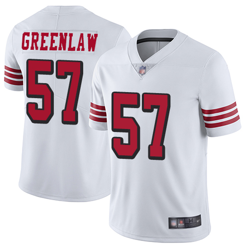 San Francisco 49ers #57 Dre Greenlaw Limited White NFL Rush Vapor Untouchable Jersey