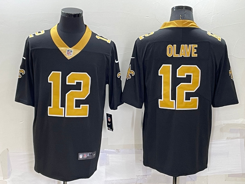 New Orleans Saints #12 Chris Olave Black 2022 Vapor Untouchable Stitched NFL Limited Jersey