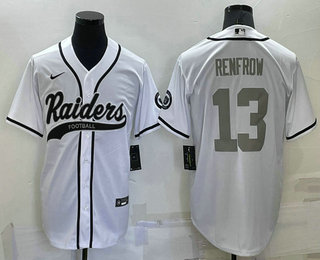 Las Vegas Raiders #13 Hunter Renfrow White Stitched MLB Cool Base Baseball Jersey