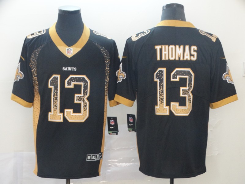 New Orleans Saints #13 Michael Thomas Black Drift Fashion Color Rush Limited Stitched NFL Jersey