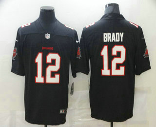 Tampa Bay Buccaneers #12 Tom Brady Black 2020 NEW Vapor Untouchable Stitched NFL Limited Jersey