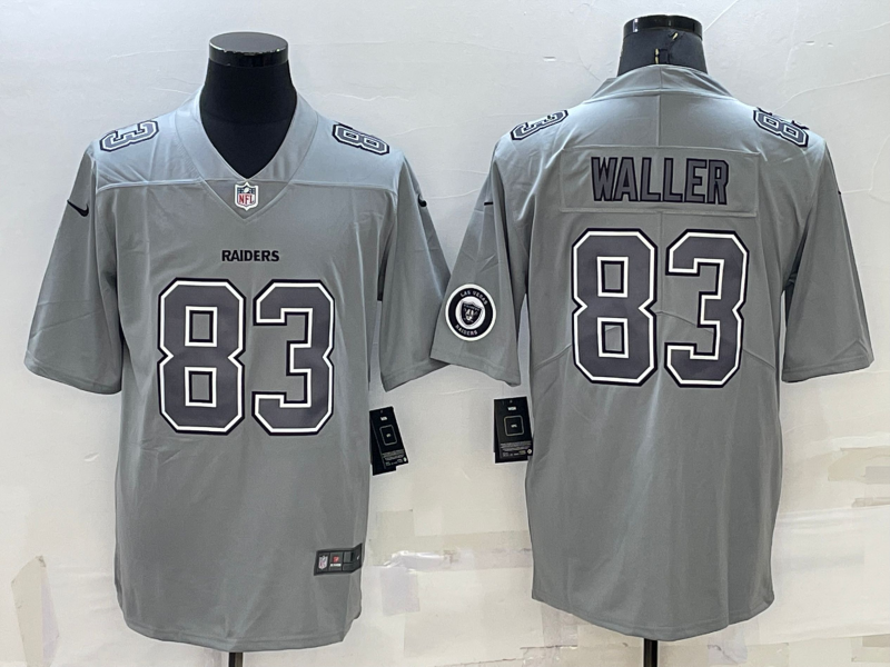 Las Vegas Raiders #83 Darren Waller LOGO Grey Atmosphere Fashion 2022 Vapor Untouchable Stitched Lim