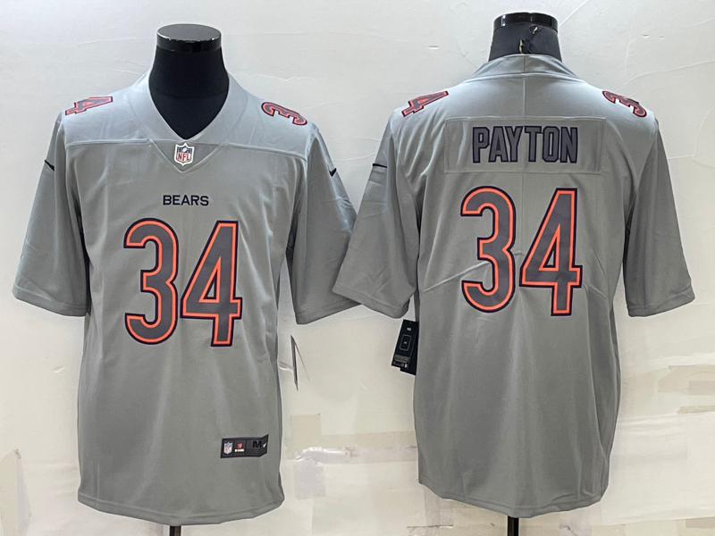 Chicago Bears #34 Walter Payton Grey Atmosphere Fashion 2022 Vapor Untouchable Stitched Limited Jers