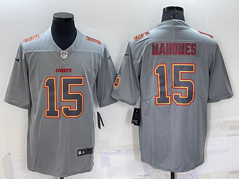 Kansas City Chiefs Patrick Mahomes LOGO Grey Atmosphere Fashion Vapor Untouchable Stitched Limited J