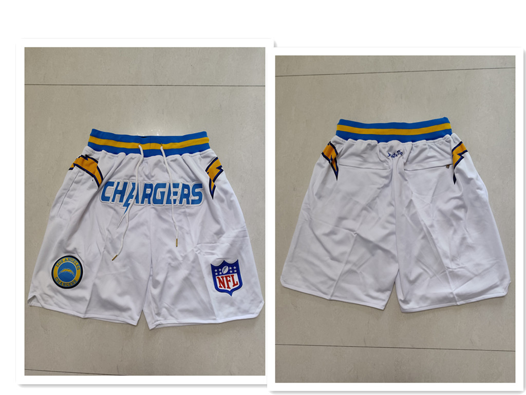 Los Angeles Chargers White Just Don Swingman Shorts