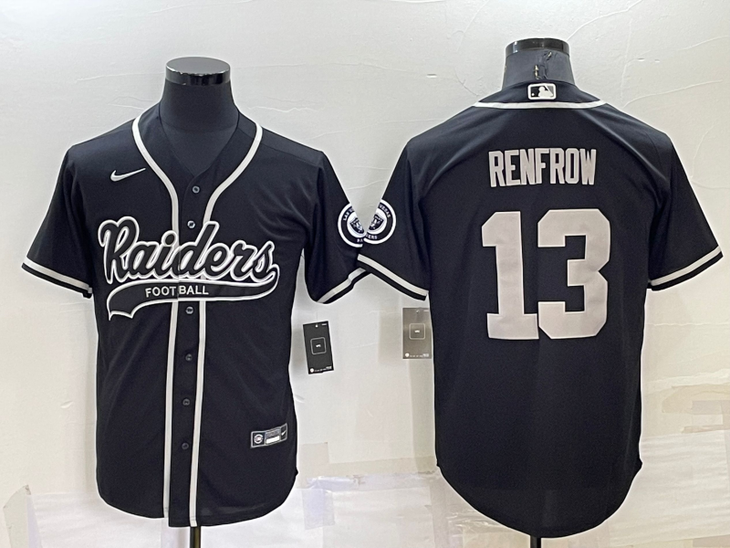 Las Vegas Raiders #13 Hunter Renfrow Black Stitched MLB Cool Base Baseball Jersey