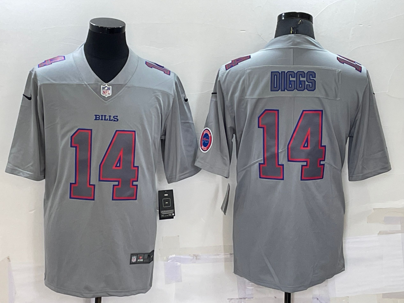 Buffalo Bills #14 Stefon Diggs LOGO Grey Atmosphere Fashion Vapor Untouchable Stitched Limited Jerse