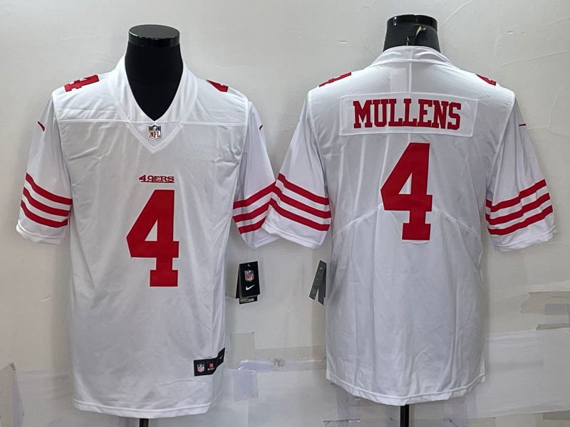 San Francisco 49ers #4 Nick Mullens 2022 New White Vapor Untouchable Stitched Jersey