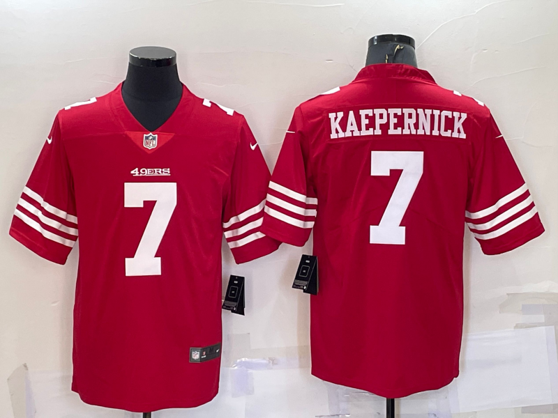 San Francisco 49ers #7 Colin Kaepernick 2022 Red Vapor Untouchable Stitched Football Jersey
