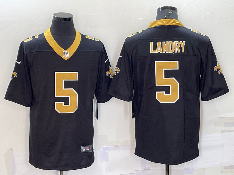 New Orleans Saints #5 Jarvis Landry Black 2022 Vapor Untouchable Stitched NFL Limited Jersey