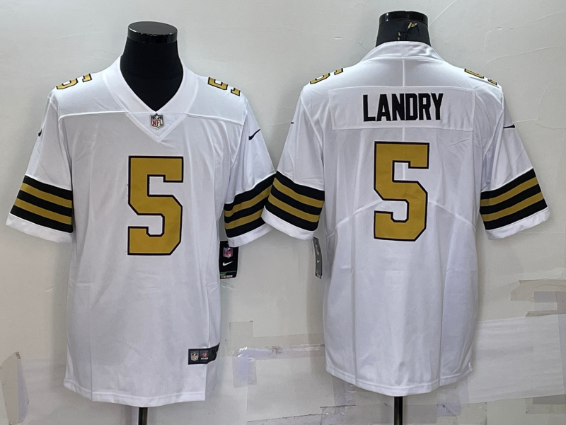 New Orleans Saints #5 Jarvis Landry White 2022 Color Rush Stitched NFL Limited Jersey