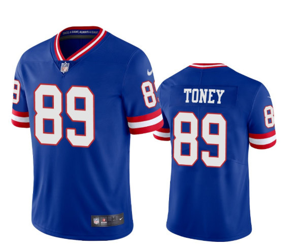 New York Giants #89 Kadarius Toney Royal Vapor Untouchable Classic Retired Player Stitched Jersey