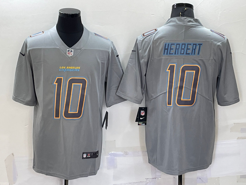 Los Angeles Chargers #10 Justin Herbert Grey Atmosphere Fashion 2022 Vapor Untouchable Stitched Limi