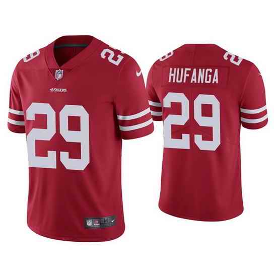 San Francisco 49ers #29 Talanoa Hufanga Red Vapor Limited Jersey