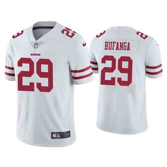 San Francisco 49ers #29 Talanoa Hufanga White Vapor Limited Jersey