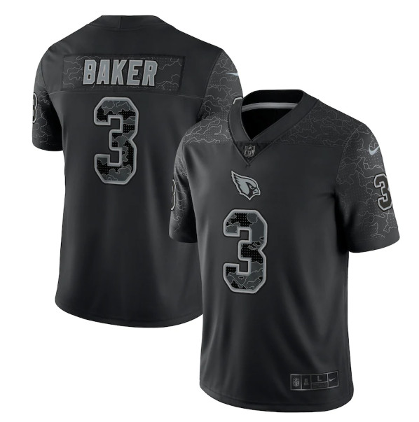 Arizona Cardinals #3 Budda Baker Black Reflective Limited Stitched Football Jersey