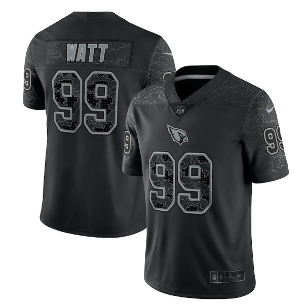 Arizona Cardinals #99 J.J. Watt Black Reflective Limited Stitched Football Jersey