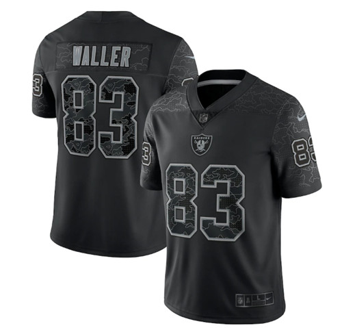 Las Vegas Raiders #83 Darren Waller Black Reflective Limited Stitched Football Jersey