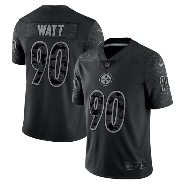 Pittsburgh Steelers #90 T.J. Watt Reflective Limited Stitched Jersey