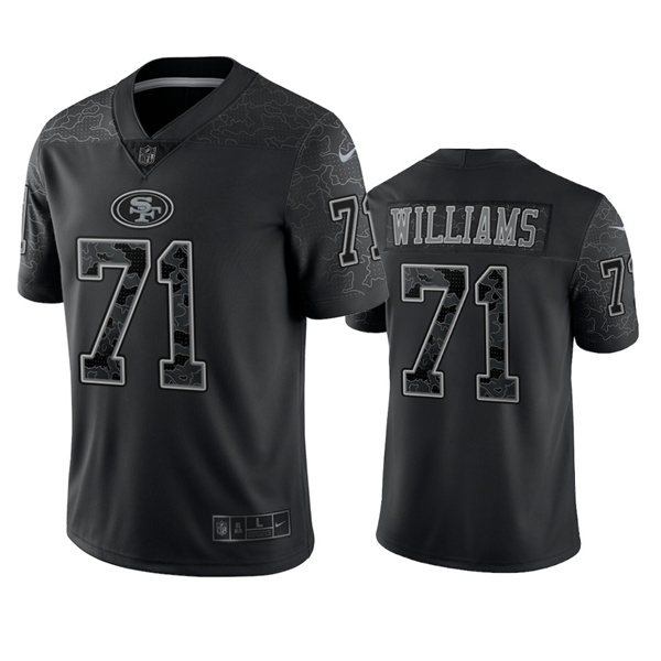 San Francisco 49ers #71 Trent Williams Black Reflective Limited Stitched Football Jersey