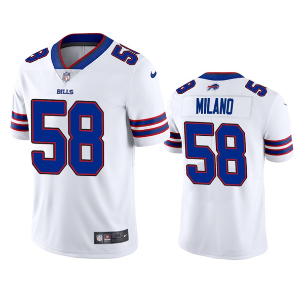 Buffalo Bills #58 Matt Milano 2022 White Vapor Untouchable Limited Stitched Jersey