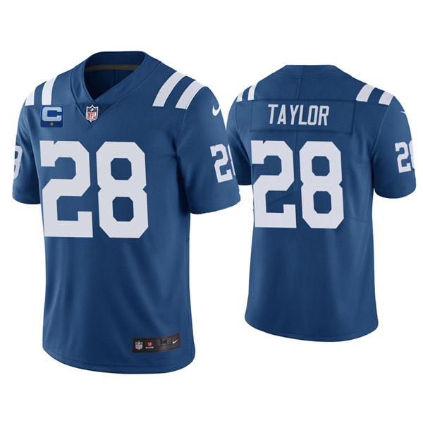 Indianapolis Colts 2022 #28 Jonathan Taylor Royal With 1-star C Patch Vapor Untouchable Limited Stit