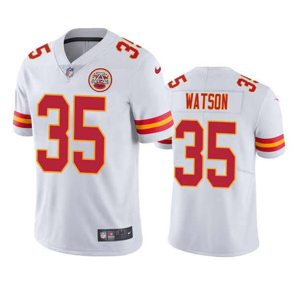 Kansas City Chiefs #35 Jaylen Watson White Vapor Untouchable Limited Stitched Football Jersey