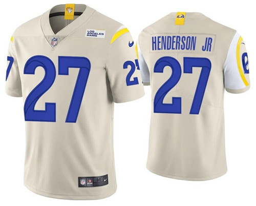 Los Angeles Rams #27 Darrell Henderson Jr. Cream Vapor Untouchable Stitched Football Jersey