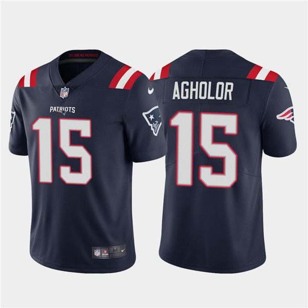 New England Patriots #15 Nelson Agholor Navy Vapor Untouchable Limited Stitched Jersey