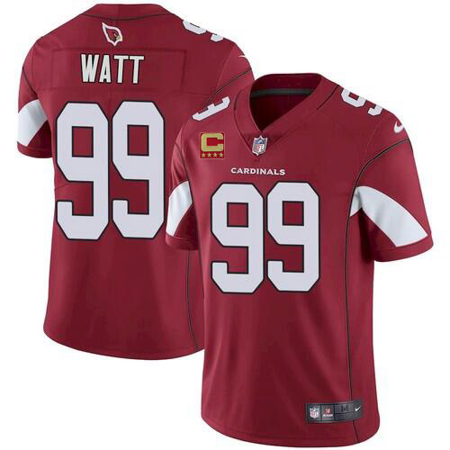 Arizona Cardinals 2022 #99 J.J. Watt Red With 4-star C Patch Vapor Untouchable Limited Stitched NFL