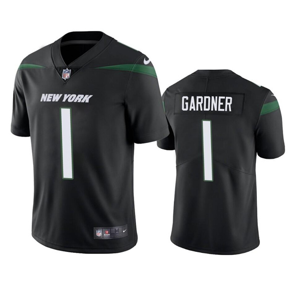 New York Jets #1 Ahmad Gardner 2022 Black Vapor Untouchable Limited Stitched Jersey