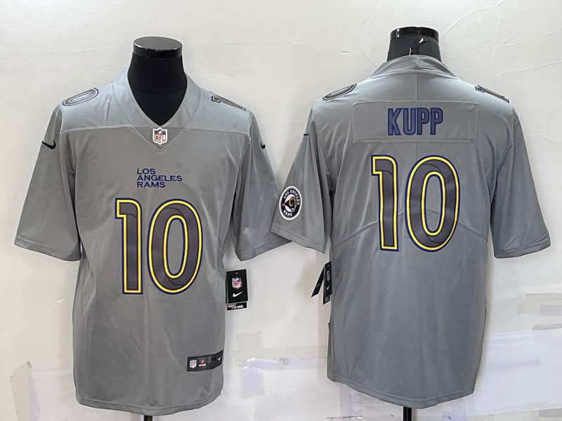 Los Angeles Rams #10 Cooper Kupp LOGO Grey Atmosphere Fashion Vapor Untouchable Stitched Limited Jer