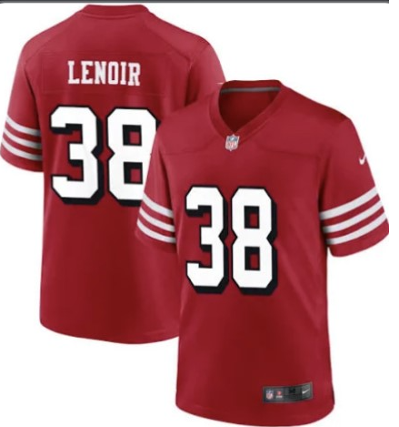 San Francisco 49ers #38 Deommodore Lenoir Red Vapor Untouchable Limited Stitched Football Jersey