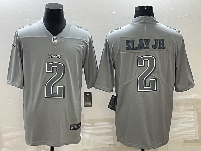 Philadelphia Eagles #2 Darius Slay JR Gray Atmosphere Fashion Stitched Jersey